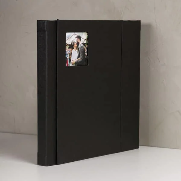 Janela com imã Fotos de álbum de casamento personalizado com foto na capa, elegante e de alta qualidade.