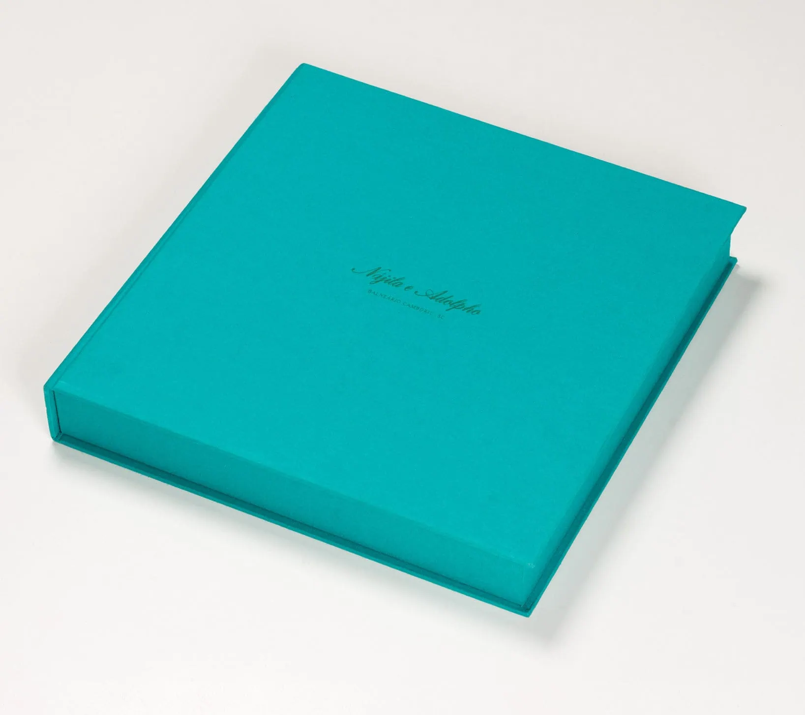 1. Caixa azul de álbum de fotos de alta qualidade para registros especiais.