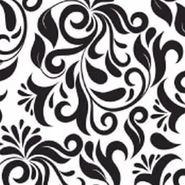 Detalhes de padrão floral preto e branco para design criativo e decorativo.