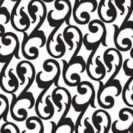 Detalhes de padrão preto e branco com desenhos abstratos e ornamentais.