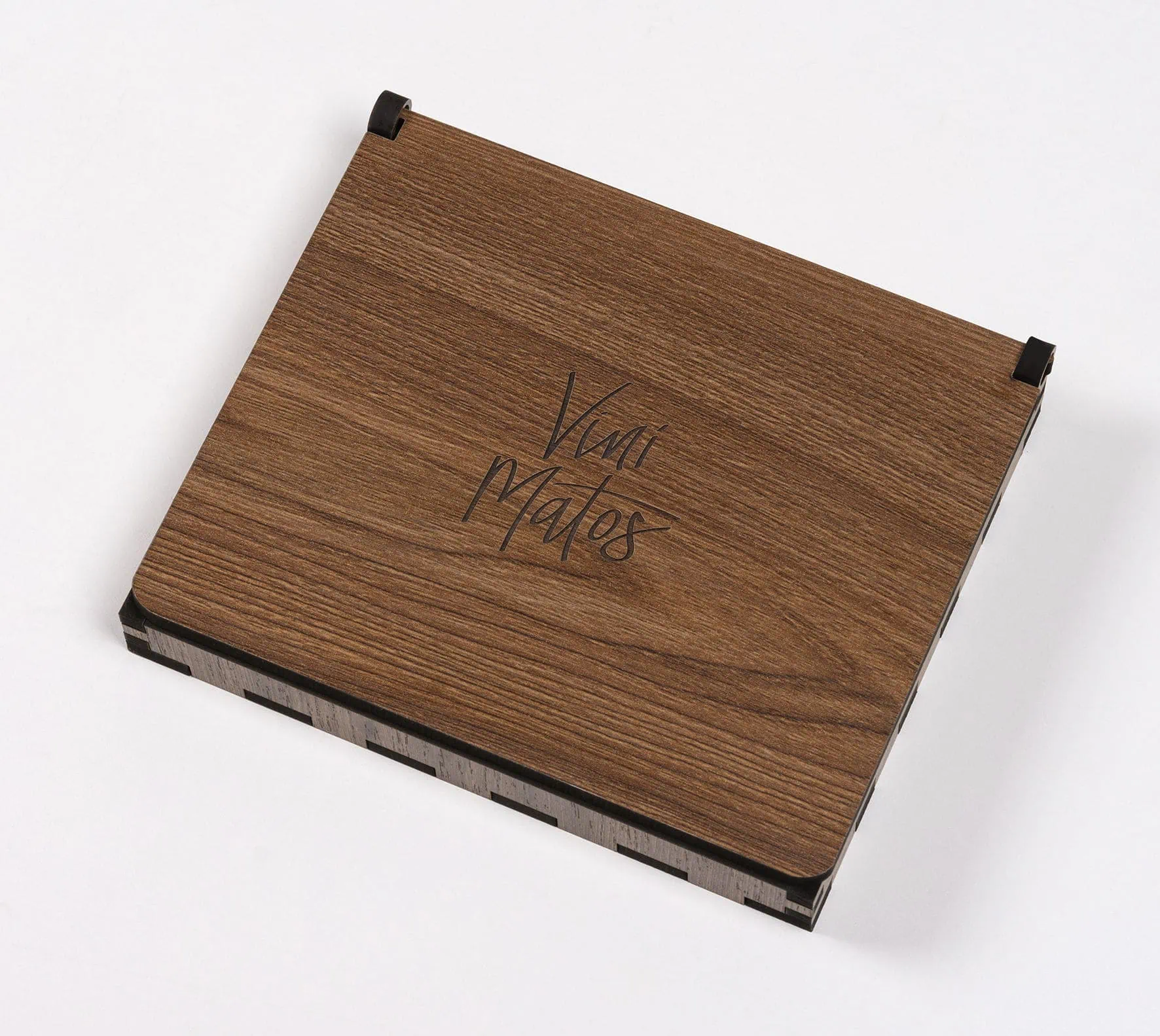 Vimí Matos álbuns de fotografia personalizado, capa de madeira elegante para coleção de fotos.