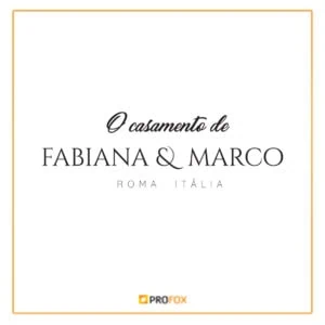 Casamento de Fabiana e Marco em Roma, Itália, convite elegante.