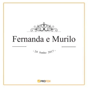 Casamento Fernanda e Murilo, 24 de junho de 2017, convite elegante e sofisticado, detalhes decorativos finos.