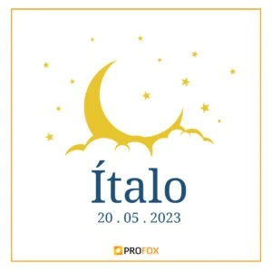 Crescent moon and stars illustration for night photography event in Brazil.